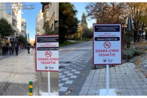 Kırklareli'de, kısıtlama getirilen alanlara uyarı levhaları konuldu