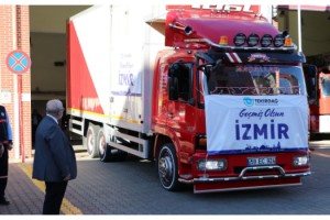 Tekirdağ'dan depremzedelere çamaşır makinesi yardımı