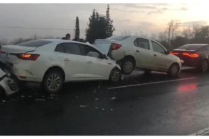 Çerkezköy'de zincirleme kaza: 4