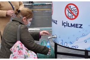 Süleymanpaşa'nın farklı noktalarına 'dezenfektan çeşmeleri' konuldu