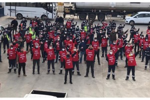 Tekirdağ Büyükşehir Belediyesi işçilerinden iş bırakma eylemi