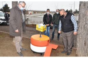 Geri dönüşüme gidecek tekerlekler, 'kedi evi' oldu