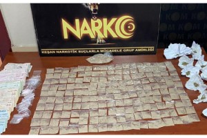 Keşan’da polis, uyuşturucu ve silah ele geçirdi