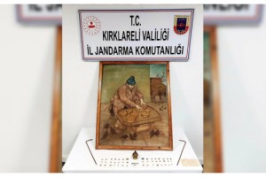 Kırklareli’de 750 bin dolara satılmak istenen tablo ele geçirildi