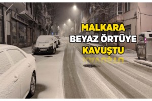Malkara'da Beklenen Kar Yağışı Başladı