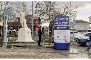 Tekirdağ'da 'Dezenfektan Çeşmesi' uygulaması genişletiliyor