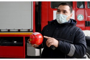 Edirne'de yangınlara karşı, 'otomatik yangın söndürme topu' hizmete alındı