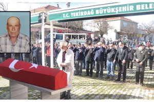 Malkara'da Kıbrıs gazisi, askeri törenle toprağa verildi
