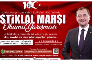 Süleymanpaşa Belediyesi'nden İstiklal Marşı okuma yarışması