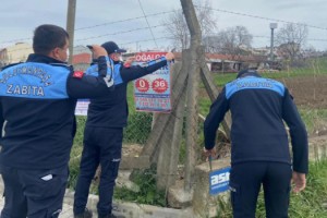 Süleymanpaşa’da izinsiz asılan afişler toplatıldı