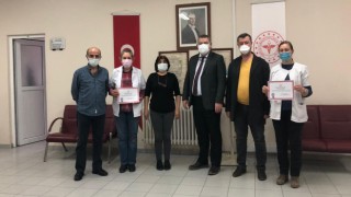 Malkara Kanser Şube Görevlilerine Teşekkür Belgesi Verildi