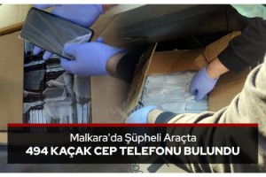 Malkara'da şüpheli araçta 494 kaçak cep telefonu bulundu
