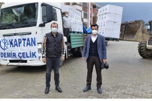 Tekirdağ'da iş insanı Çebi'den belediyelere 6 bin koli erzak desteği