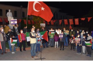 Tekirdağ'da sivil toplum örgütlerinden İsrail'e tepki