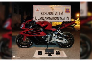Kırklareli’de gümrük kaçağı motosiklet ele geçirildi
