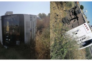 Tekirdağ’da İşçi Servisi Devrildi; 8 Yaralı