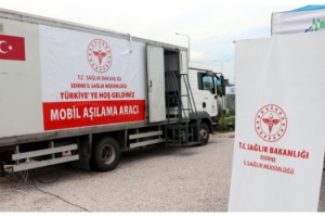 Kapıkule Sınır Kapısı'na 'gurbetçiler' için mobil aşı merkezi