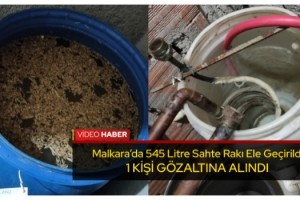 Malkara'da 545 litre 'sahte içki' ele geçirildi