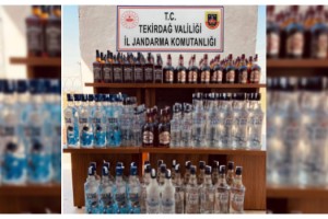 Tekirdağ'da baza altında, çamaşır ve bulaşık makinesi içinde kaçak içki