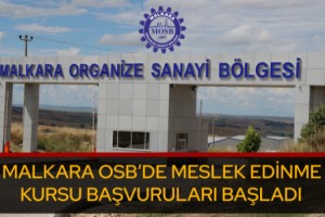 Malkara OSB’de Meslek Edinme Kursu Başvuruları Başladı