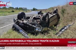 Malkara’da Yağ Dökülen Yol’da Otomobil Takla Attı, 2 Kişi Yaralandı