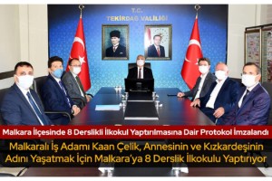 Malkara İlçesinde 8 Derslikli İlkokul Yaptırılmasına Dair Protokol İmzalandı