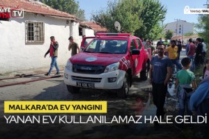 Malkara'da Çıkan Yangında Ev Kullanılamaz Hale Geldi
