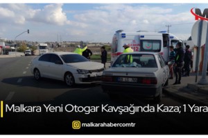 Malkara Yeni Otogar Kavşağında Kaza; 1 Yaralı