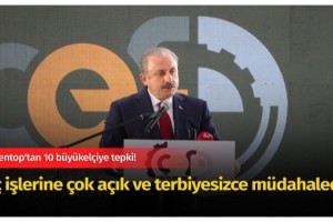 Şentop'tan 10 büyükelçiye tepki: İç işlerine çok açık ve terbiyesizce müdahaledir!