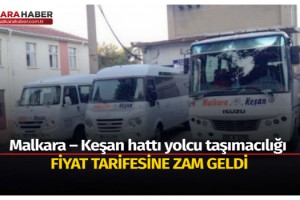 Malkara – Keşan Hattı Minibüs Ücretlerine Zam