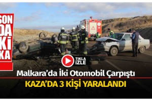 Malkara’da iki otomobil çarpıştı: 3 Yaralı