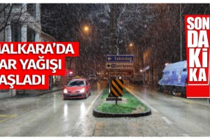 Malkara’da Kar Yağışı Başladı