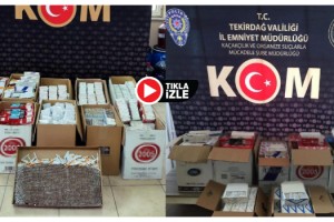 Tekirdağ'da kaçak tütün operasyonu