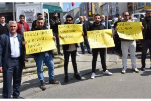 Tekirdağ'da taksicilerden plaka eylemi