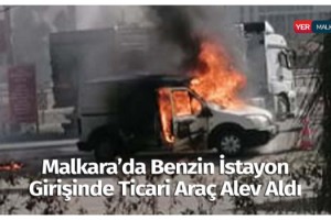 Akaryakıt istasyonunda araç yangını paniğe neden oldu