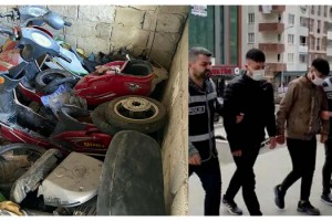Çaldıkları motosikletleri parçalayıp satan 4 kişi tutuklandı