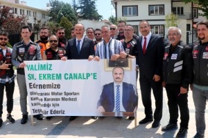 Batman'a atanan Vali Canalp, Edirne'den motosiklet konvoyu ile uğurlandı