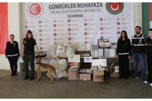 Kapıkule’de 13 milyon lira değerinde uyuşturucu ve kaçak eşya ele geçirildi
