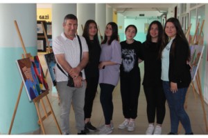 Malkaralı öğrencilerden yıl sonu resim sergisi