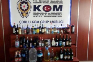 40 litre kaçak içki ele geçirildi