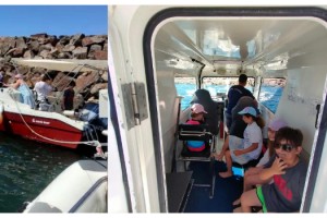 Saros'ta sürüklenen teknedeki 8 kişi, radarla belirlenip kurtarıldı