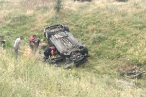 Edirne’de otomobil şarampole devrildi: 4 yaralı