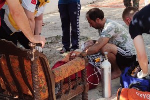 Malkara'da çıkan ev yangınında bir kişi dumandan etkilendi