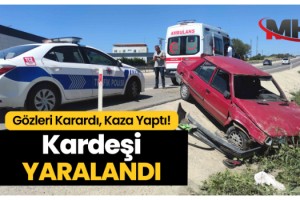 Malkara'da gözleri kararan sürücü kaza yaptı; 1 yaralı