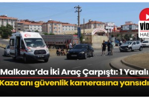 Malkara'da iki otomobil çarpıştı: 1 yaralı