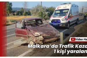 Malkara’da trafik kazası: 1 yaralı