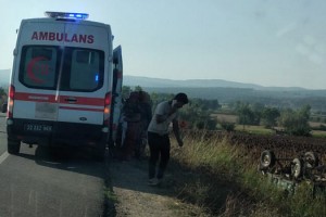 Patpat şarampole devrildi: 4 yaralı