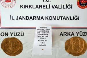 Kırklareli'de Bizans dönemine ait sikke ele geçirildi