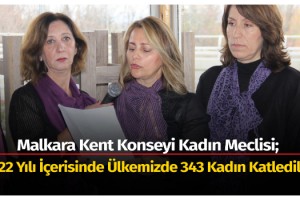 Malkara Kent Konseyi Kadın Meclisi; “2022 Yılı İçerisinde Ülkemizde 343 Kadın Katledildi!