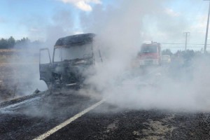 Şarköy'de seyir halindeki öğrenci servisi yandı